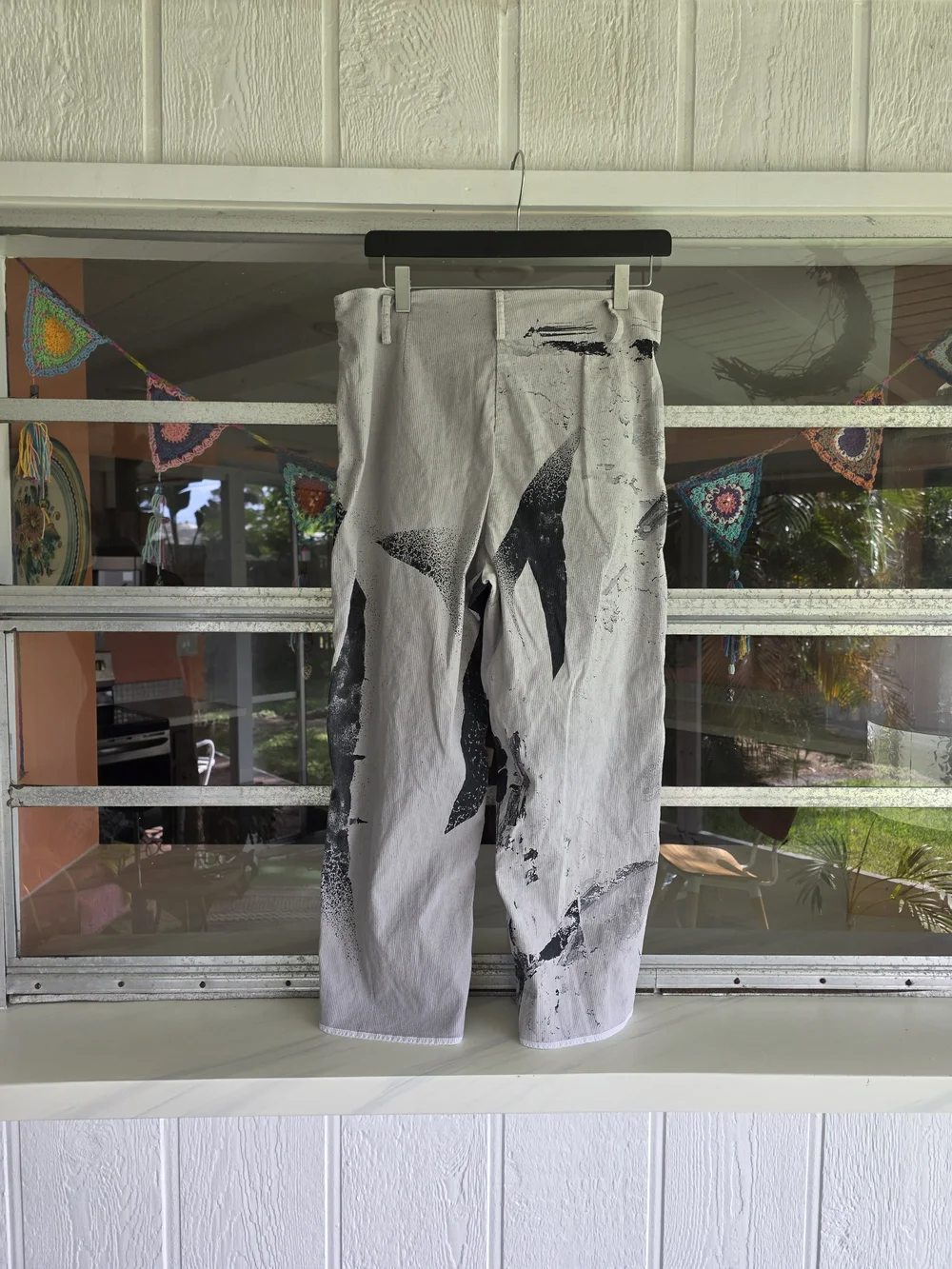 Annette Gortz 10 Euro 40 Artsy Cropped Trousers Luxury Ribbed Black & White - Picture 9 of 15